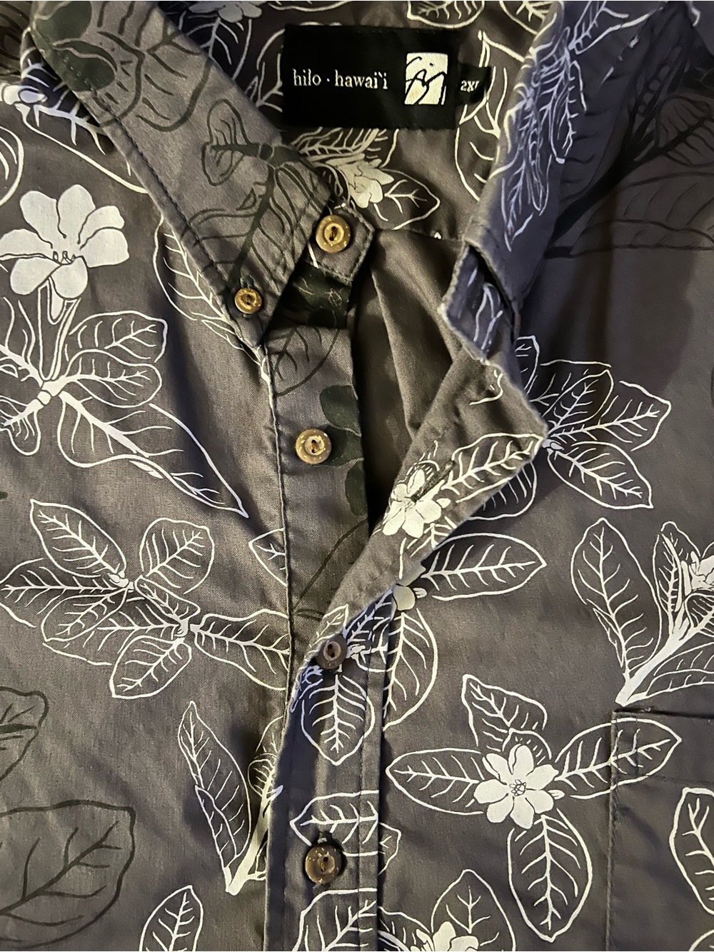 Sig Zane Hilo Gray Floral Pullover